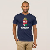 Hongarije met wapenmantel t-shirt (Voorkant volledig)