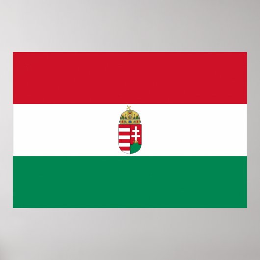 Hongarije met wapens , vlag Hongarije Poster (Voorkant)