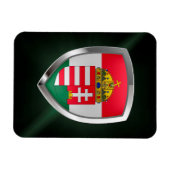 Hongarije Metallic Emblem Magneet (Horizontaal)