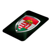 Hongarije Metallic Emblem Magneet (Linkerzijde)