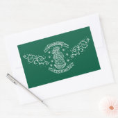 Hongarije motief rechthoekige sticker (Envelop)