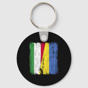 Hongarije Oekraine Half Vlag Hongaarse Oekraïense Sleutelhanger