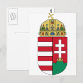 Hongarije Officieel wapendeklaag heraldry symbool Briefkaart (Voorkant / Achterkant)
