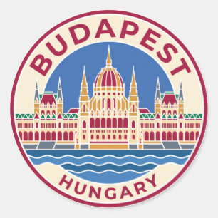 Hongarije, parlementsgebouw Boedapest Ronde Sticker