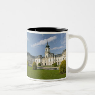 HONGARIJE, regio Balatonmeer, KESZTHELY: 2 Tweekleurige Koffiemok