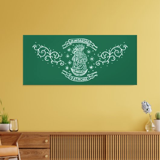 Hongarije Religieus motief Middeleeuwse Maagd Mari Canvas Afdruk (Insitu (Woonkamer))