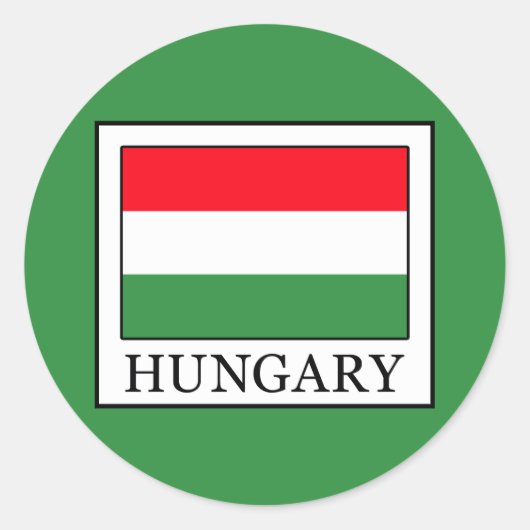 Hongarije Ronde Sticker (Voorkant)