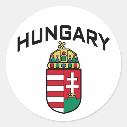 Hongarije Ronde Sticker (Voorkant)