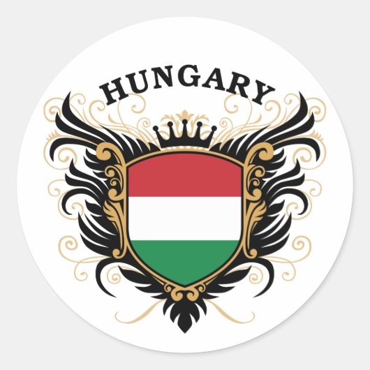 Hongarije Ronde Sticker (Voorkant)