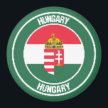 Hongarije Round Emblem Magneet<br><div class="desc">Hongarije Round Emblem</div>