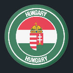 Hongarije Round Emblem Magneet<br><div class="desc">Hongarije Round Emblem</div>