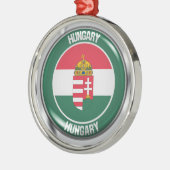 Hongarije Round Emblem Metalen Ornament (Links)