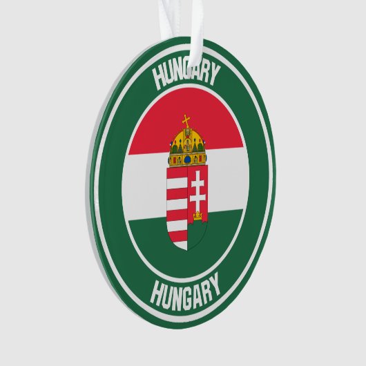 Hongarije Round Emblem Ornament (voorkant)