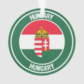 Hongarije Round Emblem Ornament (achterkant)
