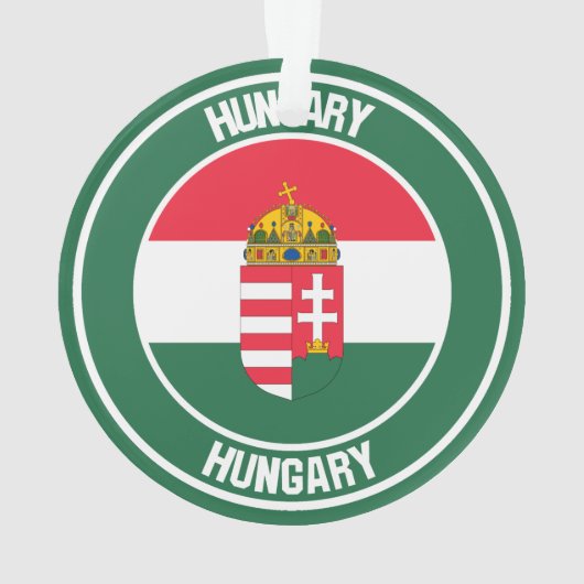 Hongarije Round Emblem Ornament (achterkant)