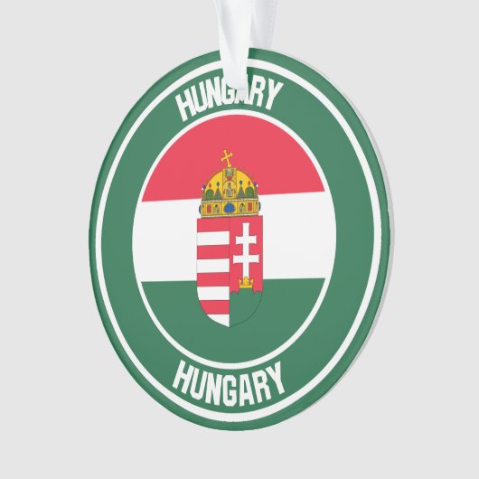 Hongarije Round Emblem Ornament (voorkant)