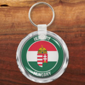 Hongarije Round Emblem Sleutelhanger (Voorkant)