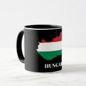 Hongarije, silhouet en vlag, mok (Voorkant links)