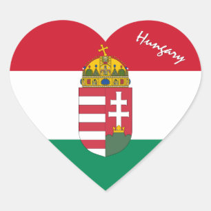 Hongarije Sticker, Hart, Patriottische Hongaarse V Hart Sticker