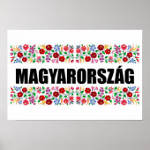 hongarije symbool naam tekst folk modit tradit poster (Voorkant)