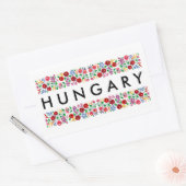 hongarije symbool naam tekst folk modit tradit rechthoekige sticker (Envelop)