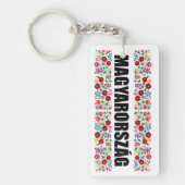 hongarije symbool naam tekst folk modit tradit sleutelhanger (Voorkant)