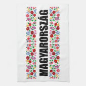 hongarije symbool naam tekst folk modit tradit theedoek (Verticaal)