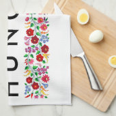 hongarije symbool naam tekst folk modit tradit theedoek (Quarter Fold)