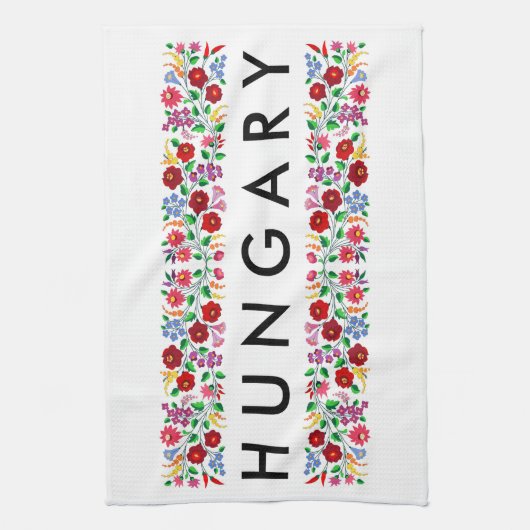 hongarije symbool naam tekst folk modit tradit theedoek (Verticaal)