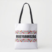 hongarije symbool naam tekst folk modit tradit tote bag (Voorkant)