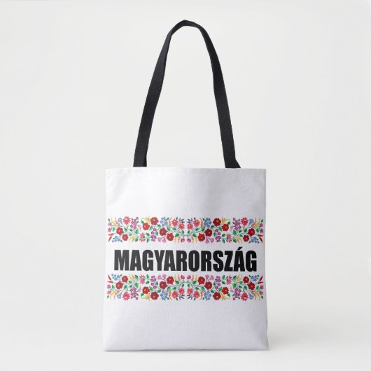 hongarije symbool naam tekst folk modit tradit tote bag (Voorkant)