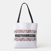 hongarije symbool naam tekst folk modit tradit tote bag (Achterkant)