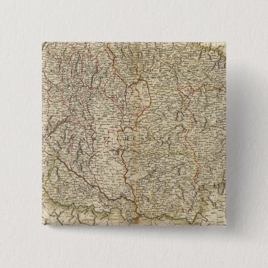 Hongarije, Transsylvanië, Kroatië Vierkante Button 5,1 Cm (Voorkant)