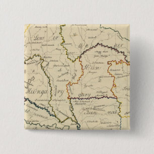 Hongarije, Transsylvanië Vierkante Button 5,1 Cm