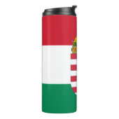 Hongarije Travel Mug, patriottische Hongaarse vlag Thermosbeker (Gedraaid links)