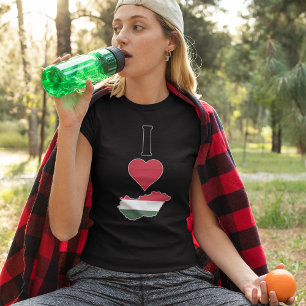 Hongarije Verticaal I houdt van Hongaarse vlag Kaa T-shirt