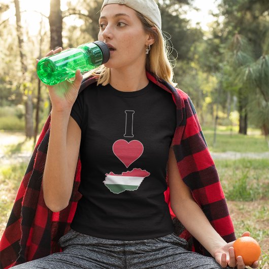 Hongarije Verticaal I houdt van Hongaarse vlag Kaa T-shirt