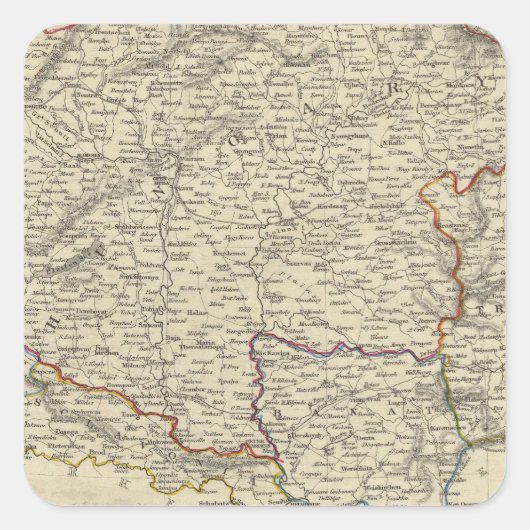 Hongarije Vierkante Sticker (Voorkant)