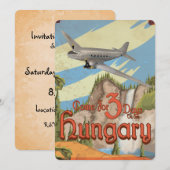 Hongarije Vintage Reisposter Kaart (Voorkant / Achterkant)