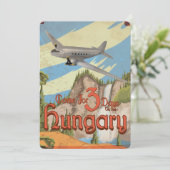Hongarije Vintage Reisposter Kaart (Staand voorkant)