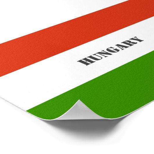 Hongarije Vlag, Boedapest Poster (Hoek)