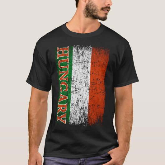 Hongarije Vlag Gift Vrouwen Mannen Kinderen Hongar T-shirt (Voorkant)
