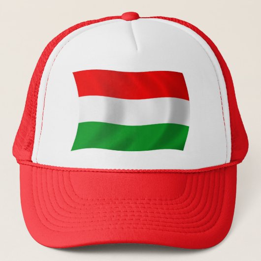 Hongarije Vlag Hoed Trucker Pet (Voorkant)