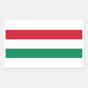Hongarije vlag HU Rechthoekige Sticker
