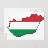 Hongarije - vlag Kaart HU (Voorkant / Achterkant)