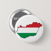 Hongarije - vlag Kaart HU Ronde Button 5,7 Cm (Voorkant /achterkant)