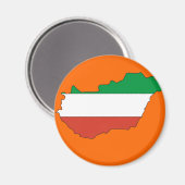 Hongarije vlag kaart magneet (Voorkant / Achterkant)