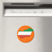 Hongarije vlag kaart magneet (Insitu (Vaatwasser))
