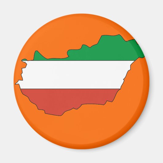 Hongarije vlag kaart magneet (Voorkant)