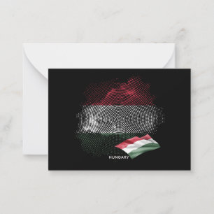Hongarije vlag notitiekaartje